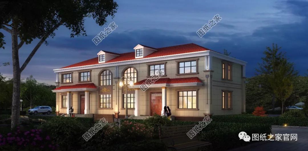 兄弟雙拼別墅二層、三層戶型方案大全（帶外觀圖片），想建雙拼的必看