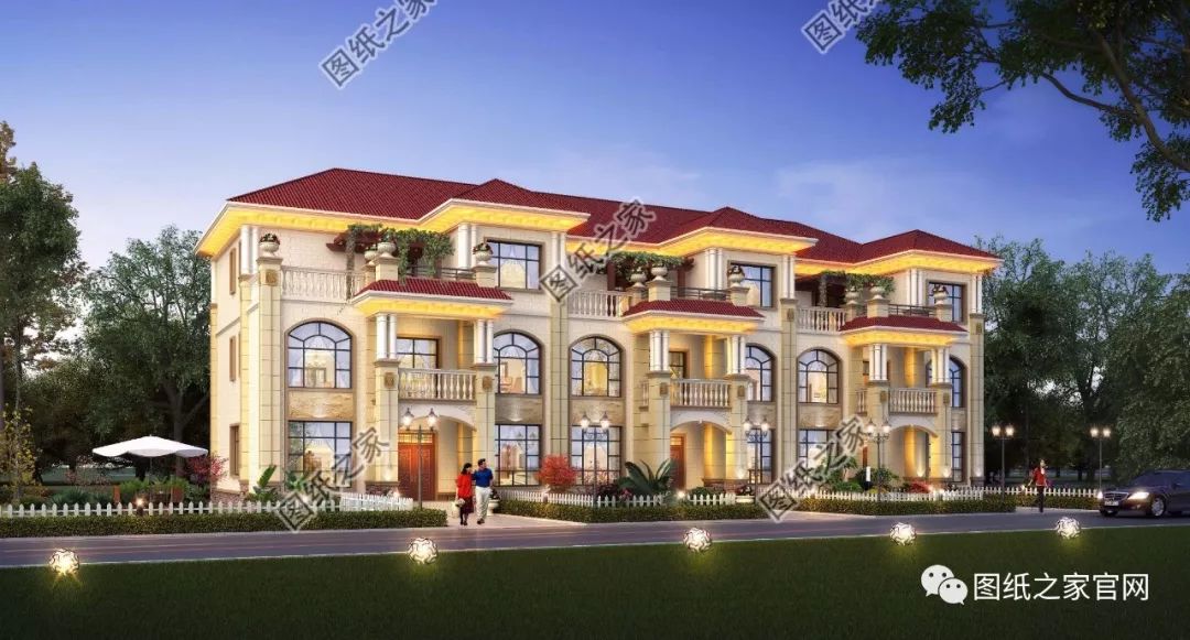 兄弟雙拼別墅二層、三層戶型方案大全（帶外觀圖片），想建雙拼的必看