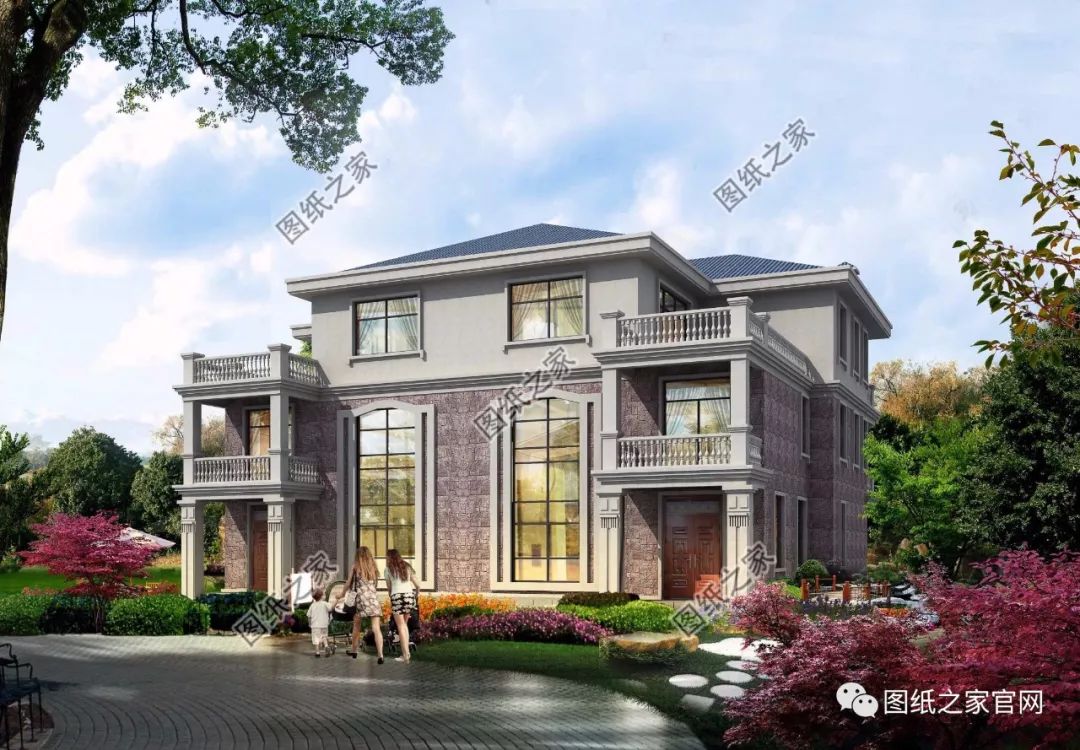 兄弟雙拼別墅二層、三層戶型方案大全（帶外觀圖片），想建雙拼的必看