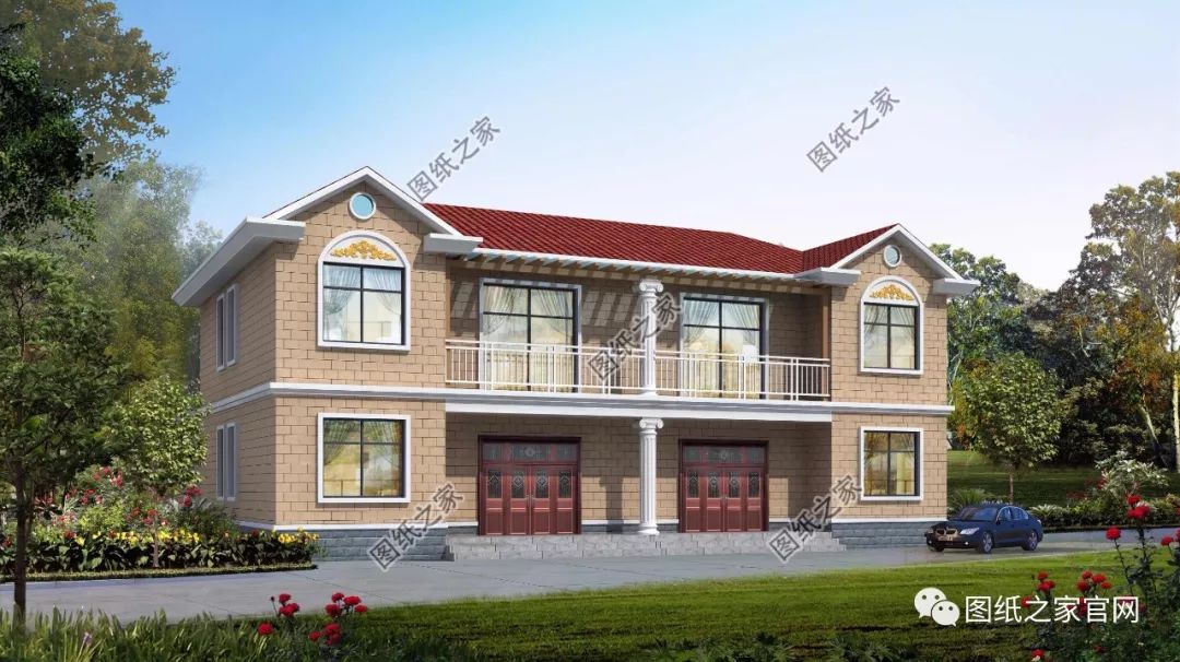 兄弟雙拼別墅二層、三層戶型方案大全（帶外觀圖片），想建雙拼的必看