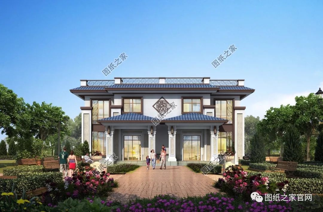 兄弟雙拼別墅二層、三層戶型方案大全（帶外觀圖片），想建雙拼的必看