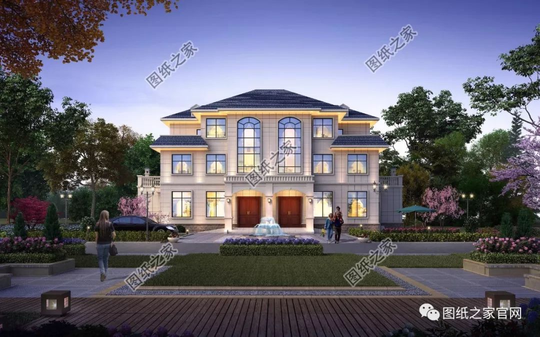 兄弟雙拼別墅二層、三層戶型方案大全（帶外觀圖片），想建雙拼的必看