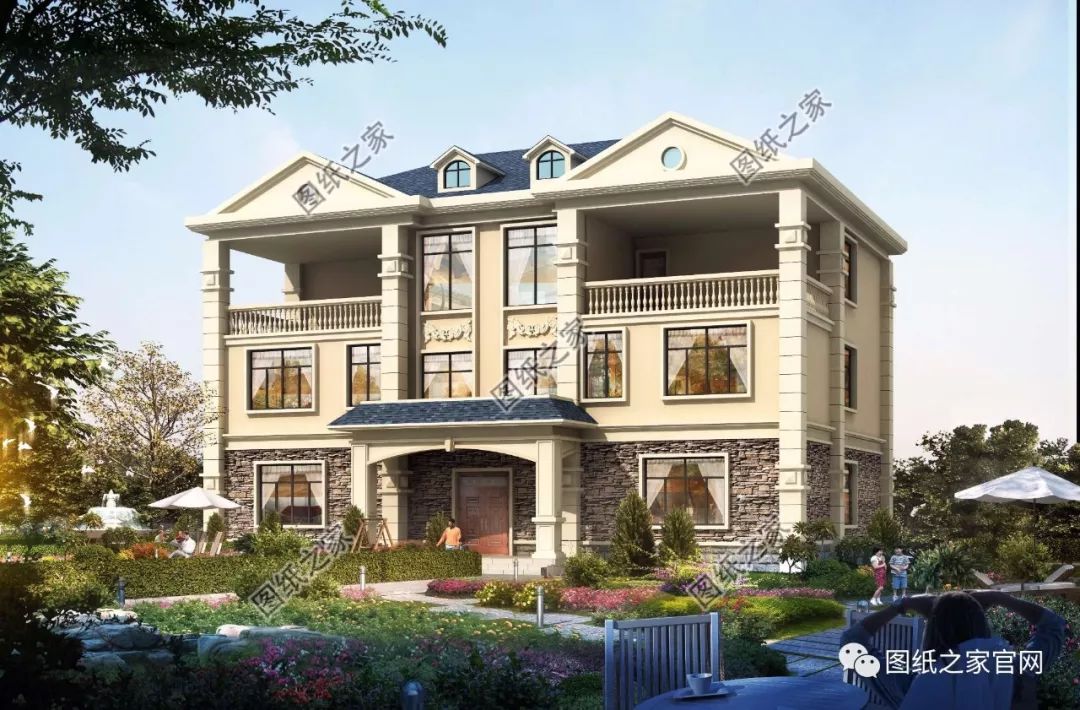 兄弟雙拼別墅二層、三層戶型方案大全（帶外觀圖片），想建雙拼的必看