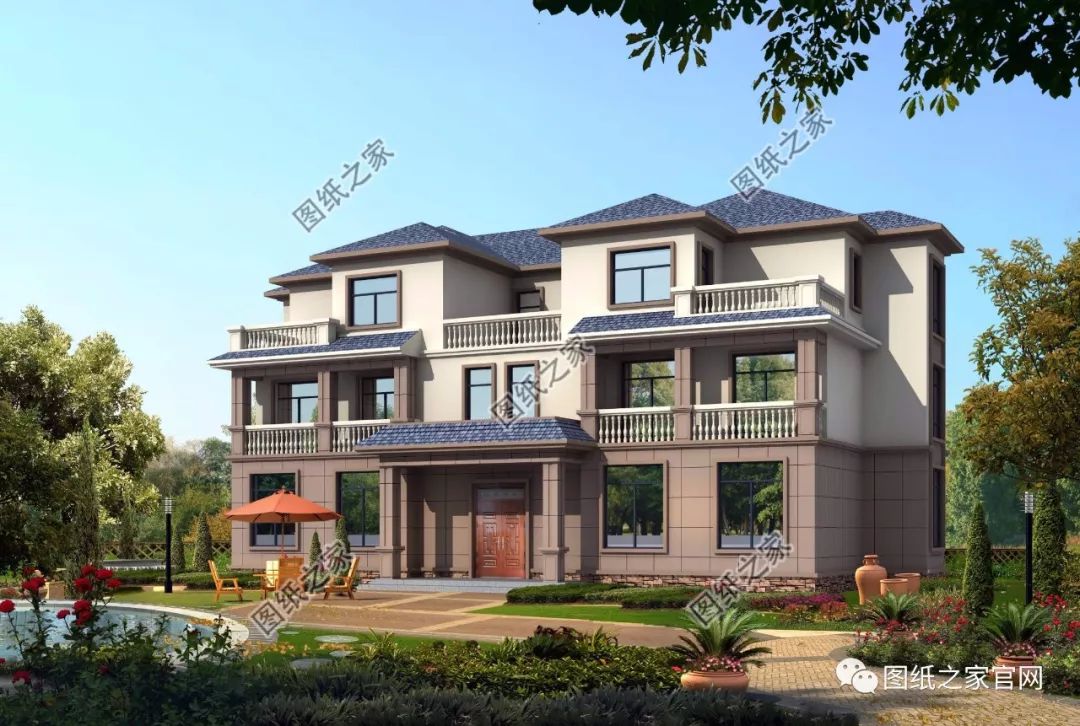 兄弟雙拼別墅二層、三層戶型方案大全（帶外觀圖片），想建雙拼的必看