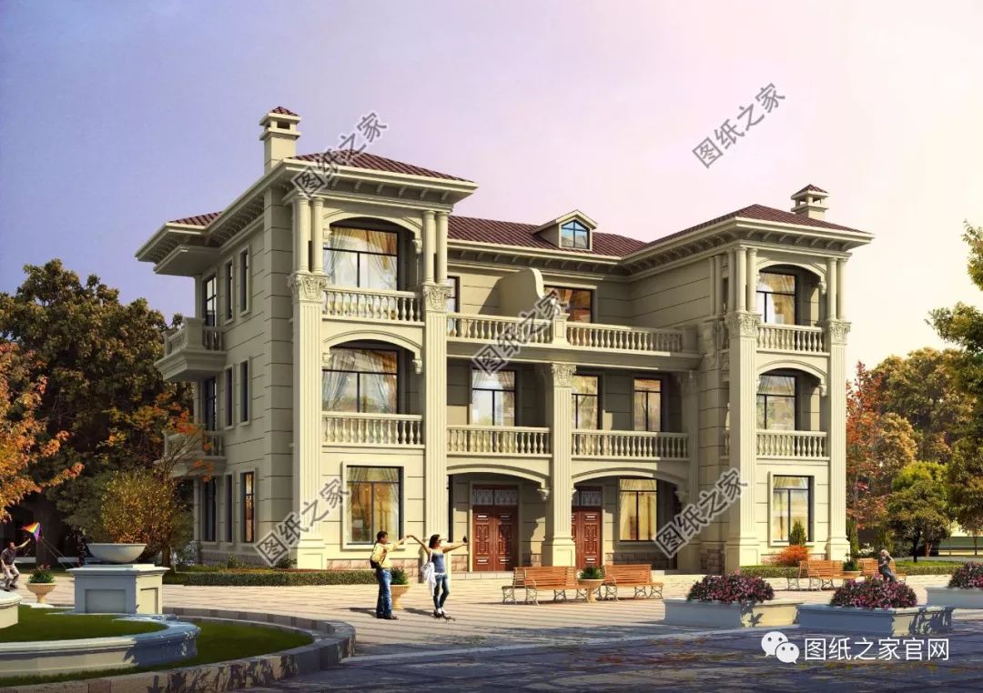 兄弟雙拼別墅二層、三層戶型方案大全（帶外觀圖片），想建雙拼的必看