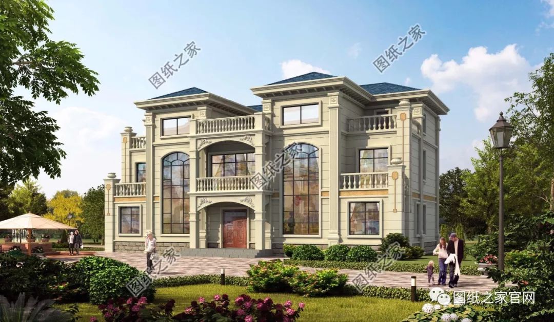 兄弟雙拼別墅二層、三層戶型方案大全（帶外觀圖片），想建雙拼的必看