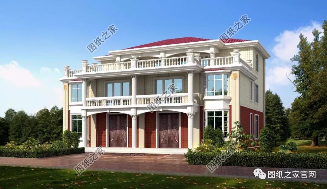 兄弟雙拼別墅二層、三層戶型方案大全（帶外觀圖片），想建雙拼的必看