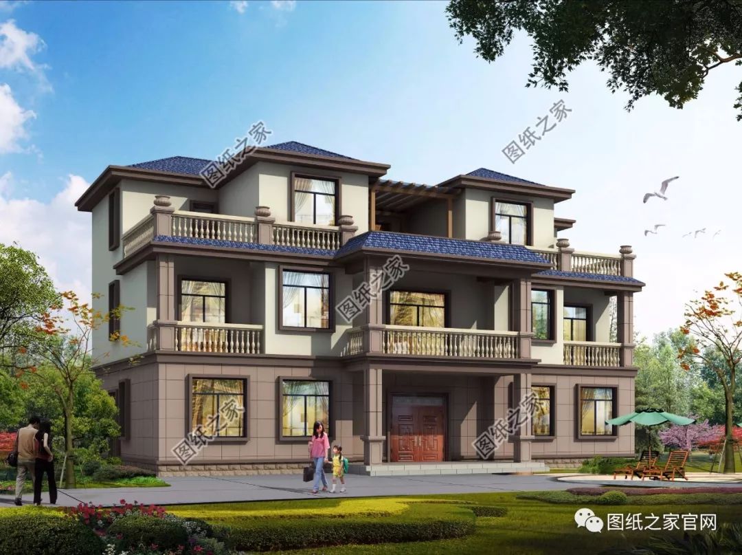 兄弟雙拼別墅二層、三層戶型方案大全（帶外觀圖片），想建雙拼的必看