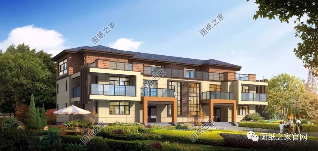 兄弟雙拼別墅二層、三層戶型方案大全（帶外觀圖片），想建雙拼的必看