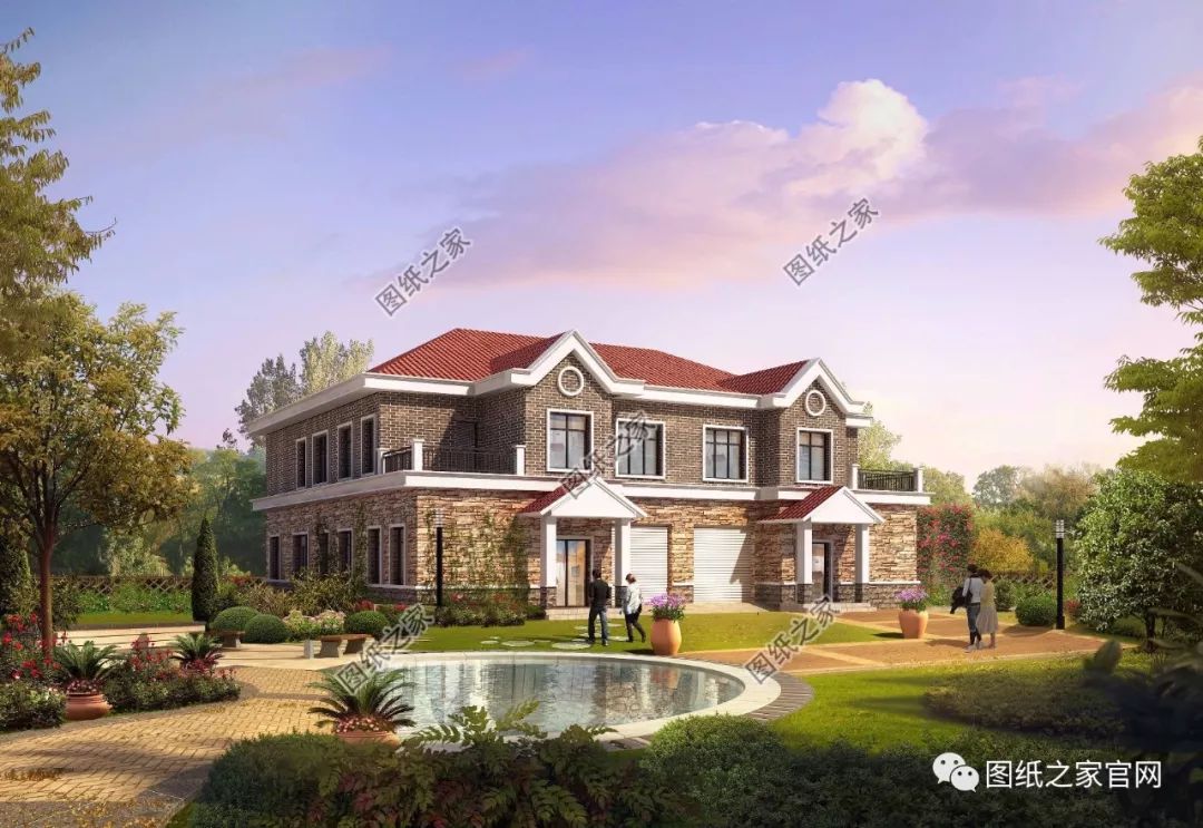 兄弟雙拼別墅二層、三層戶型方案大全（帶外觀圖片），想建雙拼的必看