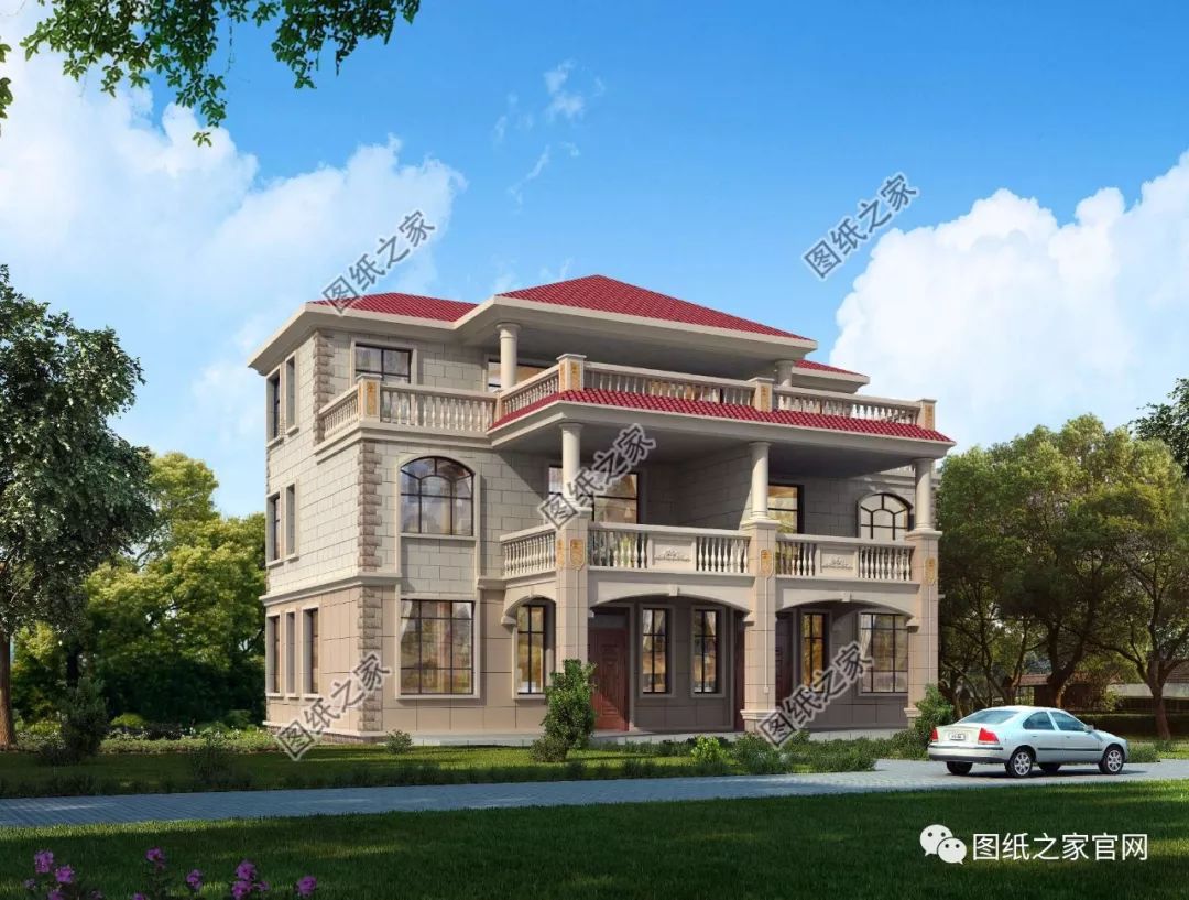 兄弟雙拼別墅二層、三層戶型方案大全（帶外觀圖片），想建雙拼的必看