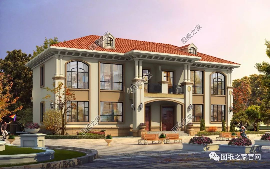 兄弟雙拼別墅二層、三層戶型方案大全（帶外觀圖片），想建雙拼的必看