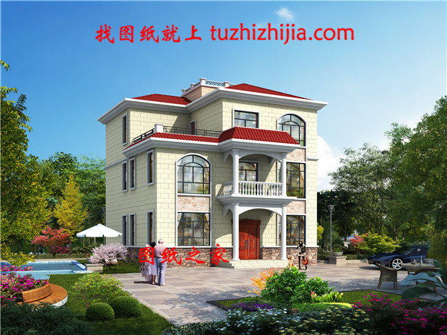 30萬(wàn)造價(jià)三層別墅建筑設(shè)計(jì)圖紙，戶型利用率高