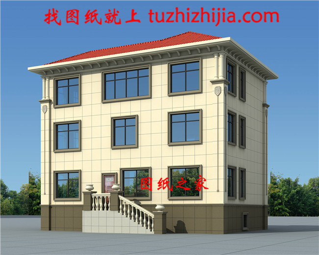 帶地下室三層別墅設(shè)計(jì)圖紙（含外觀效果圖），別墅設(shè)計(jì)方案