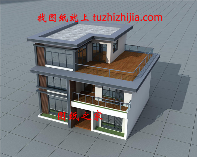 現(xiàn)代別墅設(shè)計(jì)圖紙帶效果圖，三層別墅設(shè)計(jì)方案精選