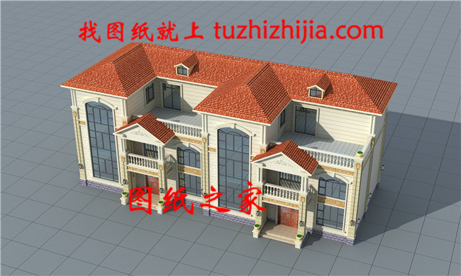 300平方米農(nóng)村節(jié)能環(huán)保的三層雙拼房屋設(shè)計(jì)圖紙大全27X12米