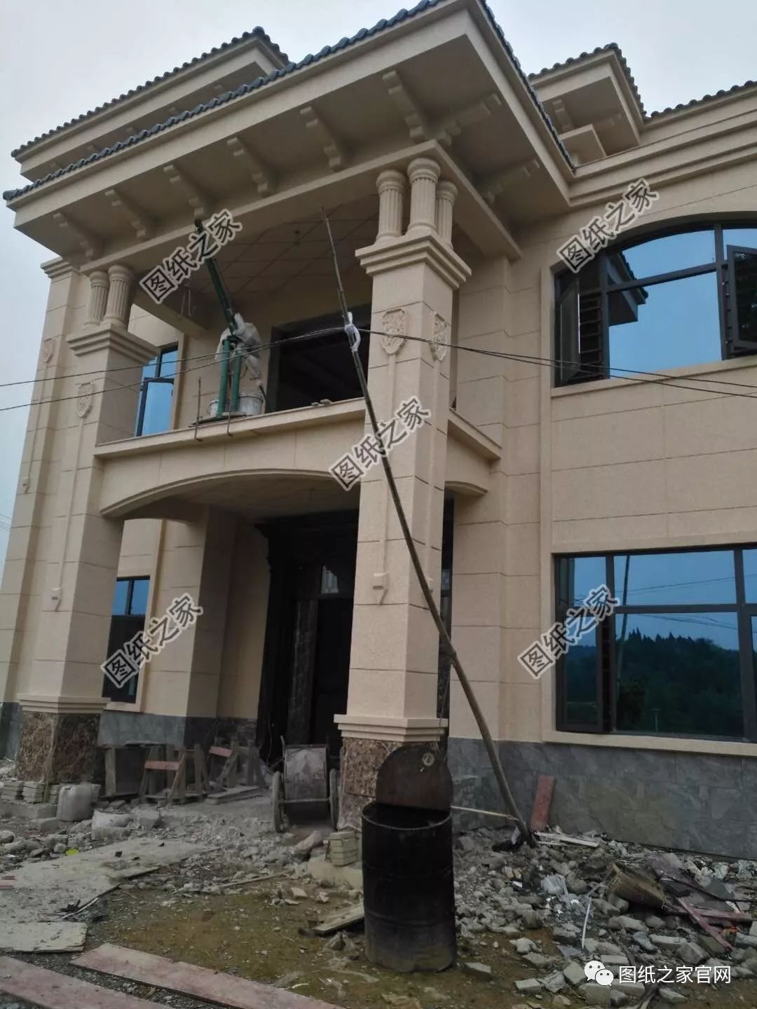 廣西農(nóng)村自建三層別墅豪宅，附設(shè)計圖和建好的實拍圖【建房實拍】