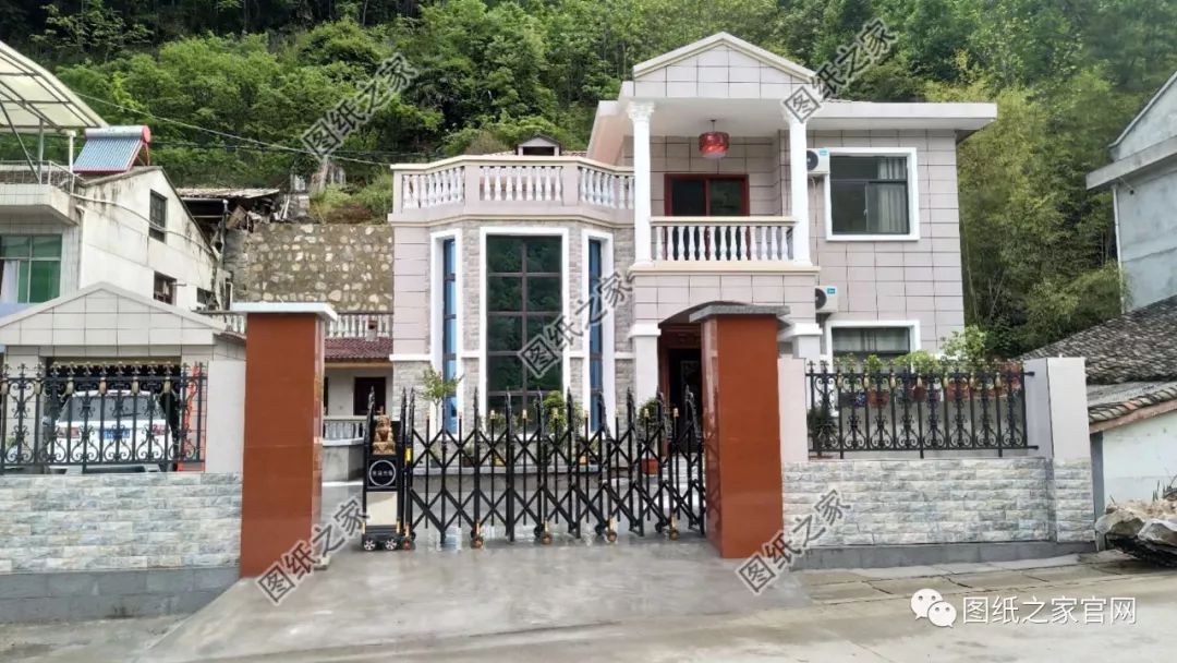 35萬建好農(nóng)村復(fù)式二層小別墅，實(shí)拍完工圖，附施工戶型圖【建房實(shí)拍】