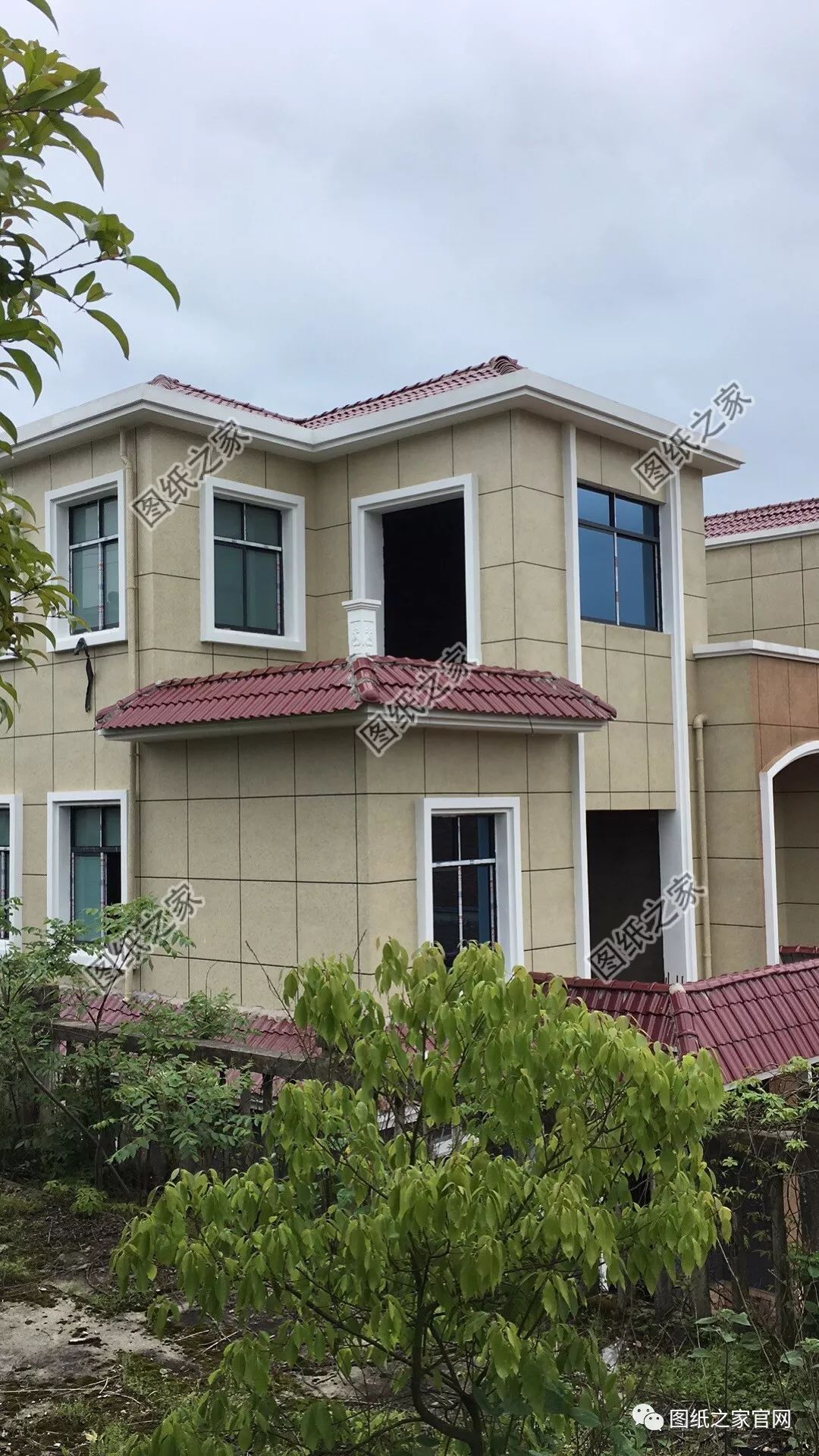 湖南兄弟自建雙拼別墅實(shí)拍圖，完工圖大氣、好看，附戶型設(shè)計(jì)【建房實(shí)拍】