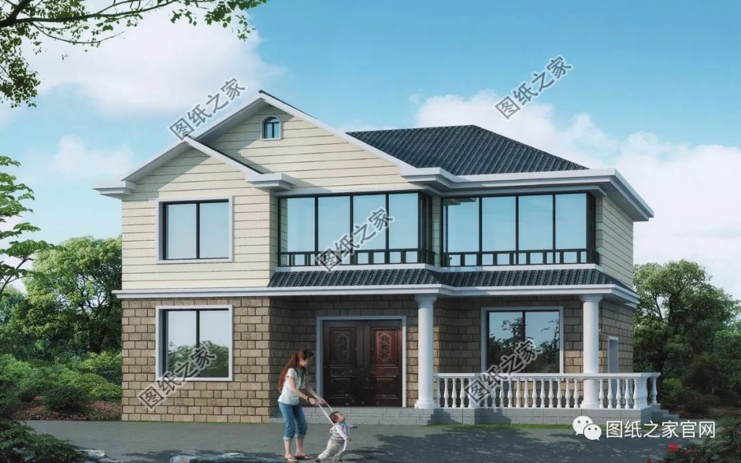 40款簡(jiǎn)單實(shí)用的兩層住宅房子設(shè)計(jì)圖，20萬(wàn)就能建，快來(lái)挑一款吧！