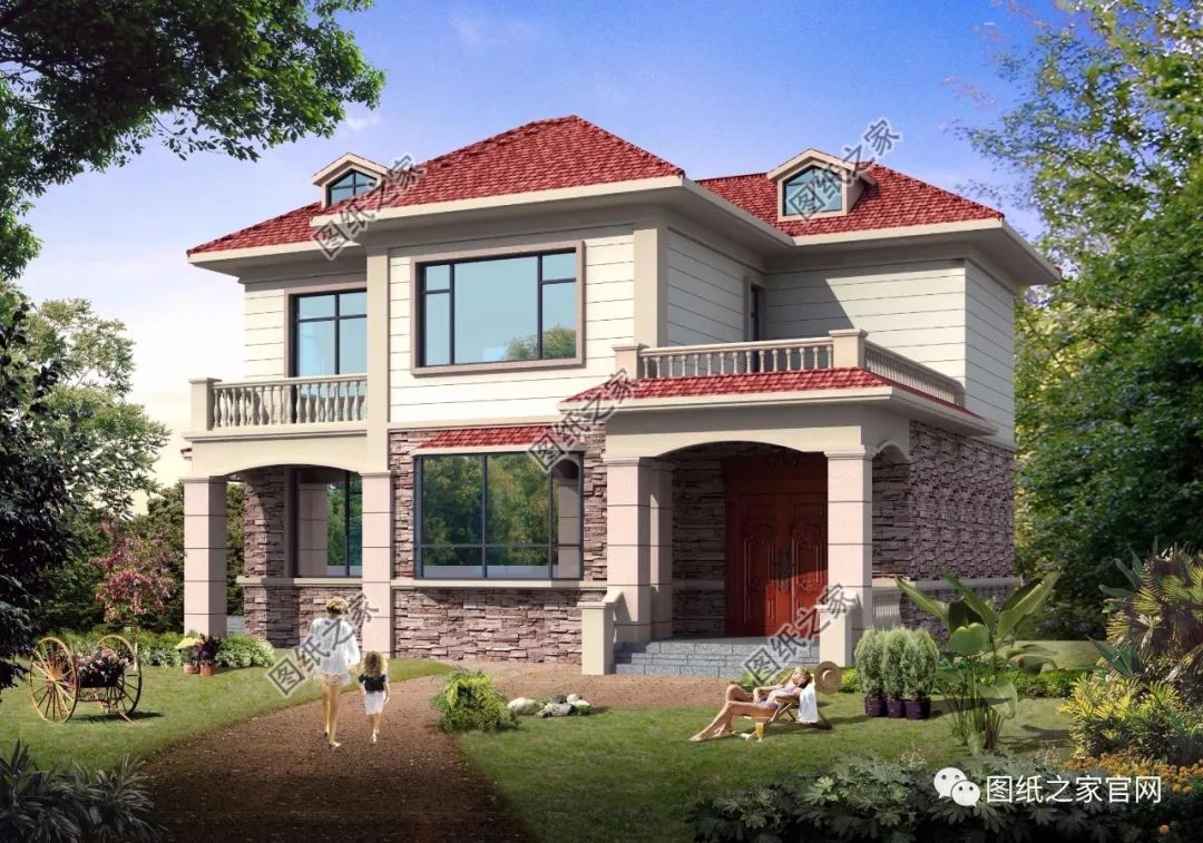 鄉(xiāng)村建網(wǎng)紅田園小別墅，主體28萬！建成的實景圖真好看【建房實拍】