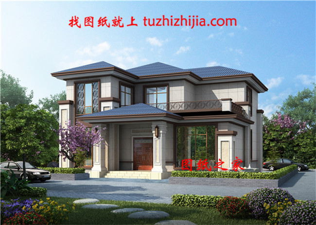 150平方米新農村二層樓房設計圖紙及效果圖，13X13米