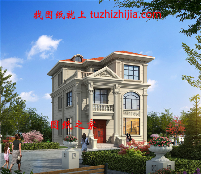 現(xiàn)代新農(nóng)村三層房屋設計建筑圖及效果圖