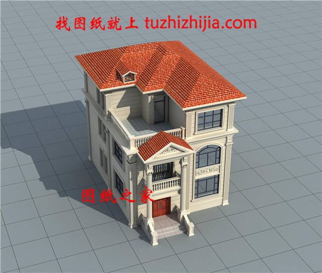 現(xiàn)代新農(nóng)村三層房屋設計建筑圖及效果圖