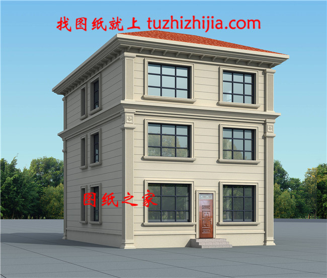 現(xiàn)代新農(nóng)村三層房屋設計建筑圖及效果圖
