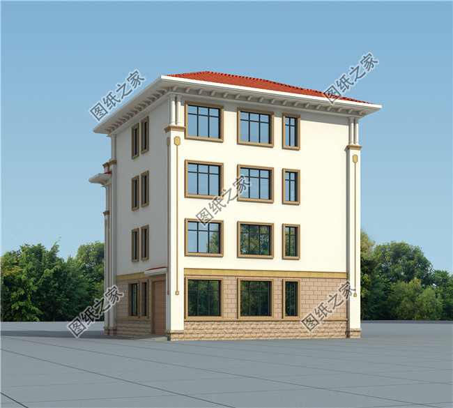 140平方米三層半新農(nóng)村房屋設(shè)計圖，帶車庫