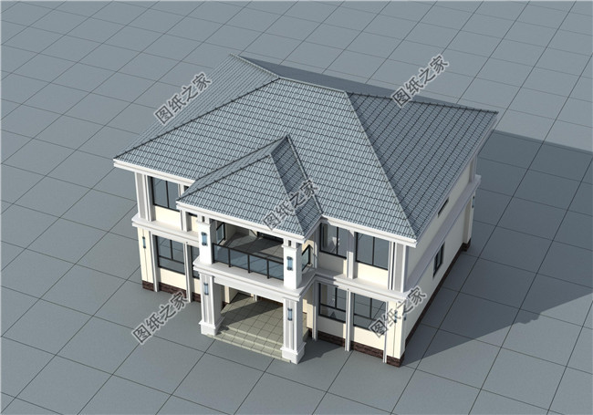 獨(dú)棟經(jīng)濟(jì)型二層小別墅房屋設(shè)計(jì)圖，含全套施工圖效果圖