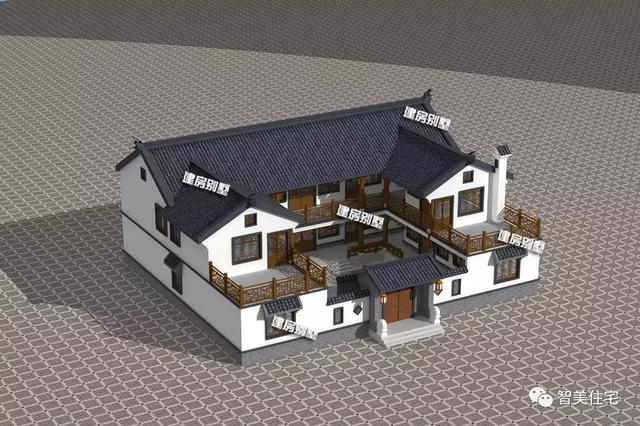 帶院子的中式仿古住宅圖，經(jīng)典中的經(jīng)典