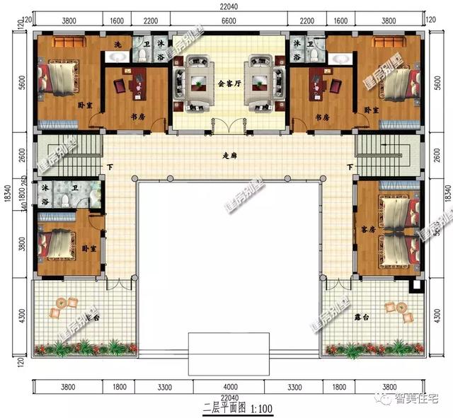 帶院子的中式仿古住宅圖，經(jīng)典中的經(jīng)典