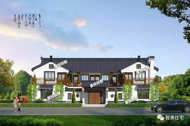 帶院子的中式仿古住宅圖，經(jīng)典中的經(jīng)典