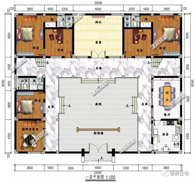 帶院子的中式仿古住宅圖，經(jīng)典中的經(jīng)典