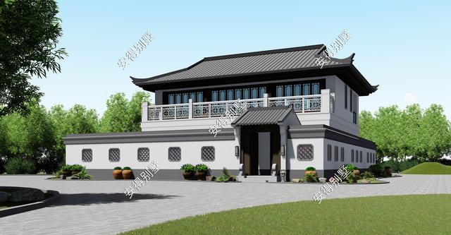 8棟真正的中式四合院別墅效果圖片，款款美如畫