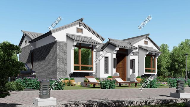 8棟真正的中式四合院別墅效果圖片，款款美如畫