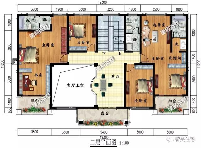 幾棟中式風(fēng)格別墅效果圖片，平頂、帶院子的都有，含方案圖