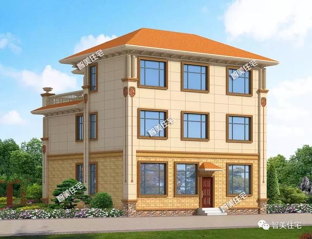 旋轉(zhuǎn)樓梯的復(fù)式二層半歐式別墅圖，父母喜歡的不行