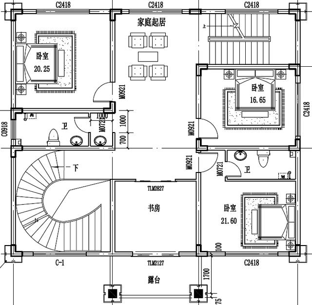 河南張總曬自建的民宿，二層半的，附戶型設(shè)計(jì)方案