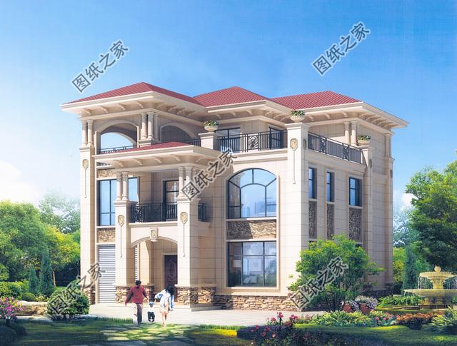 三層歐式豪宅完工實拍圖，有錢了我也要建一棟這樣的別墅