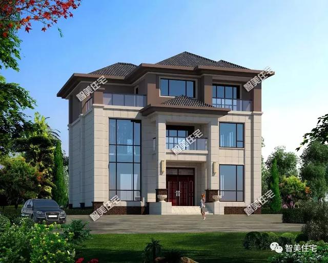 30萬建成主體新中式風(fēng)格的農(nóng)村別墅，完美