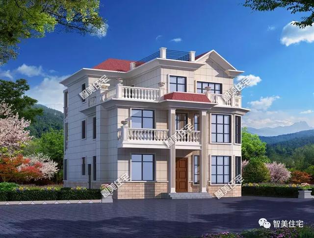 兩棟寬11-12米間的住宅設(shè)計(jì)圖，外觀漂亮布局好，保證你喜歡