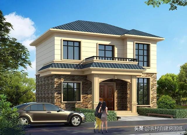 12×8米不足100平的3款別墅圖，二層、三層都有