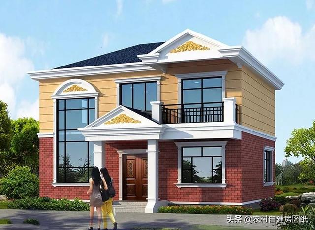 12×8米不足100平的3款別墅圖，二層、三層都有