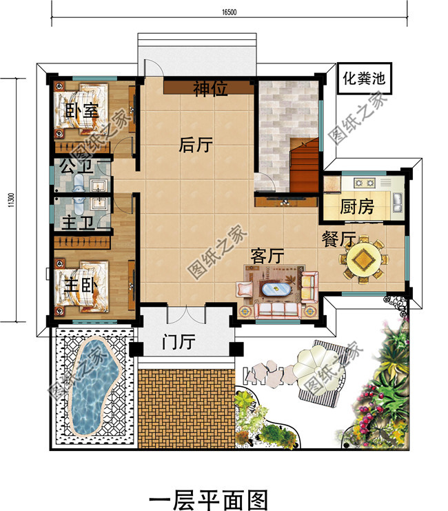 四層簡單新農(nóng)村房屋設(shè)計(jì)圖紙，造價(jià)低，適合農(nóng)村自建