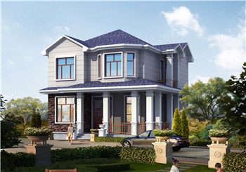 農(nóng)村70-80平的小戶型自建二層房別墅設(shè)計圖，造價經(jīng)濟，施工簡單