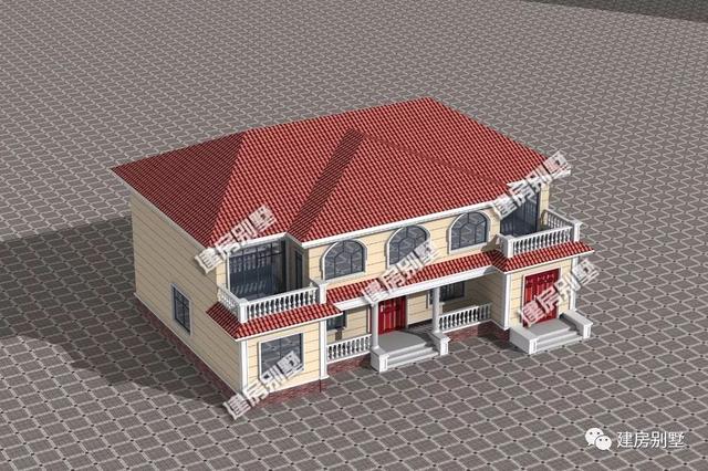 有單獨的堂屋農(nóng)村兩層別墅設(shè)計，湖南人都喜歡的戶型