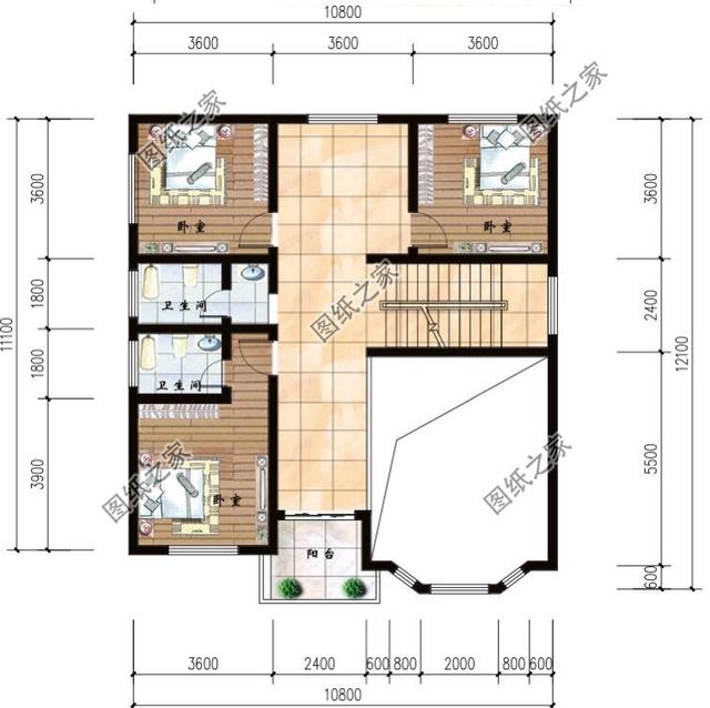 38萬(wàn)建全村最美二層復(fù)式戶型自建房，實(shí)拍圖附室內(nèi)