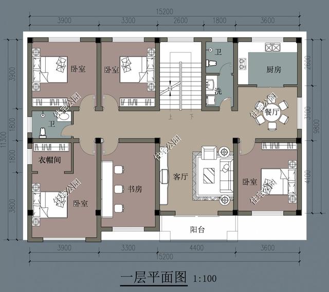 15X11米三層帶架空層別墅戶型，建起來實(shí)用